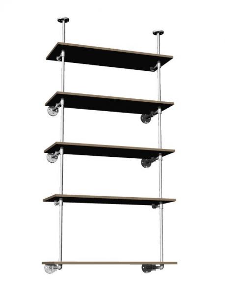 3d Ideen Wall Standing Shelf In, White Industrial Style Shelving